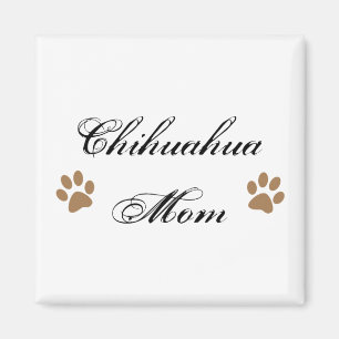 Aimant Manuscrit de maman de chiwawa avec Pawprints