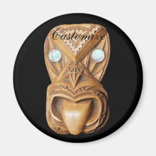 Aimant Maori sculptée Tiki Face Thunder_Cove