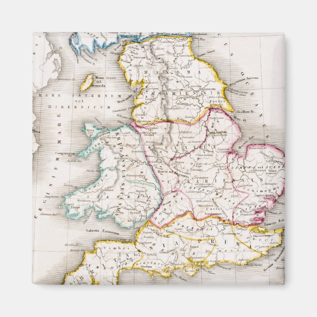 Aimant Map of England Britannia Antiqua (Devant)