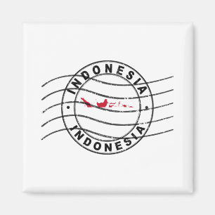 Aimant Map of Indonesia, Postal Passport Stamp