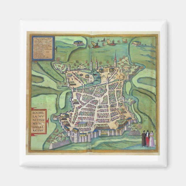 Aimant Map of La Rochelle, from 'Civitates Orbis Terrarum (Devant)