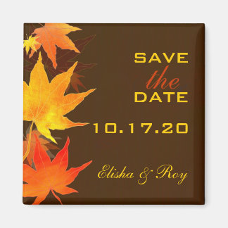 Aimant Maple Feuille Chocolat Mariage Brown Enregistrer l