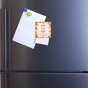 Aimant Maple Leaf Orange Terracotta Automne Enregistrer L