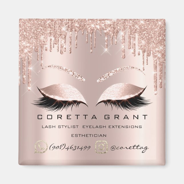 Aimant Maquillage Artiste Lashes Extension Rose Drives Es (Devant)