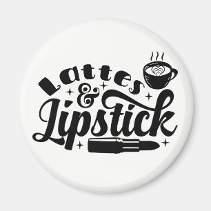 Aimant Maquilleuse Rouge à Lèvres Latte Café Cosmétologue
