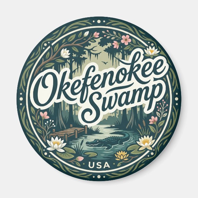 Aimant Marais Okefenokee USA (Devant)