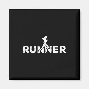 Aimant Marathon de course Silhouette Jogging