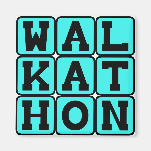 Aimant Marathon de marche, Collecte de fonds par la march (Devant)