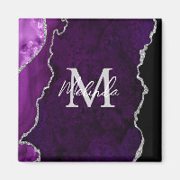 Marbre d'agate violet et argent