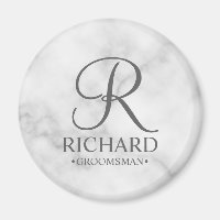 Marbre Nom et monogramme du Groomsman personnalisé