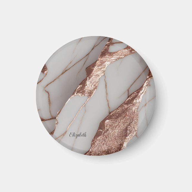 Aimant Marbre Pailleté Cuivre Tendance (Devant)