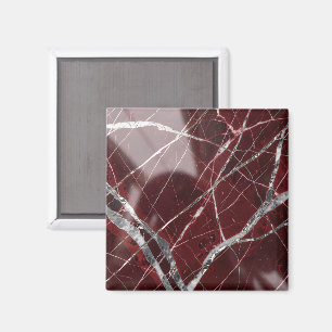Aimant Marbre rouge brillant de luxe