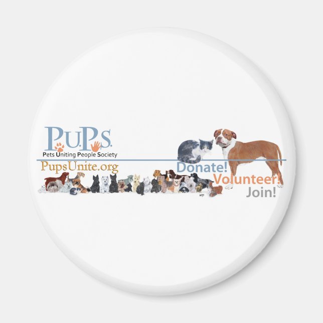 Aimant Marchandise de logo de PUPs (Devant)