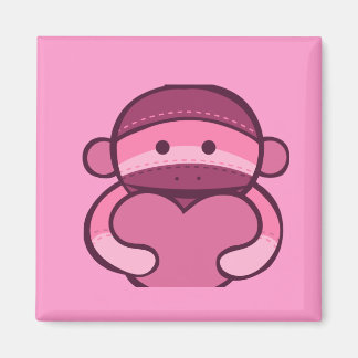 Aimant Marchandise de Singe de Saint Valentin rose