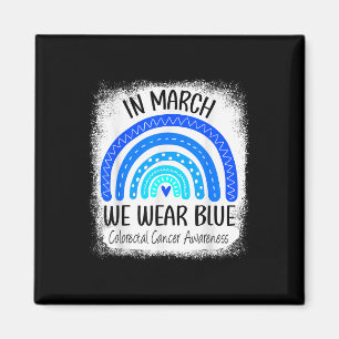 Aimant Marche Arc-En-Ciel Nous Portons Blue Colorectal Ca