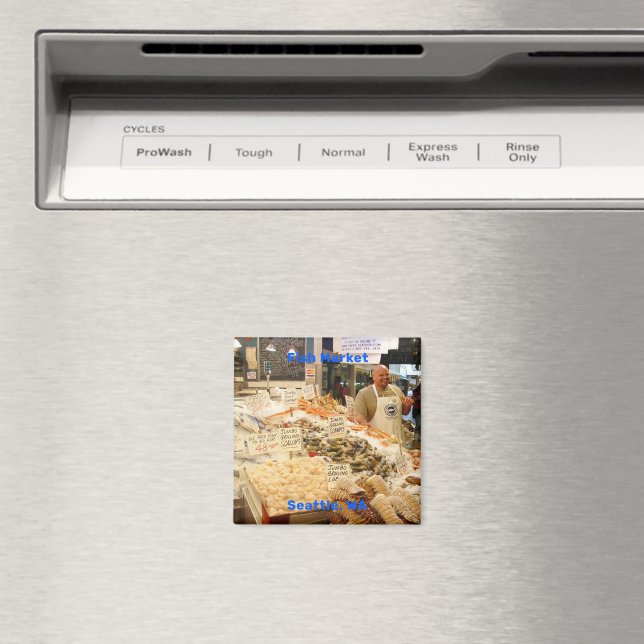 Aimant Marché aux poissons Seattle Washington (In Situ (Lave-vaisselle))