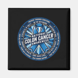 Aimant Marche Bleue de Sensibilisation au Cancer du Côlon
