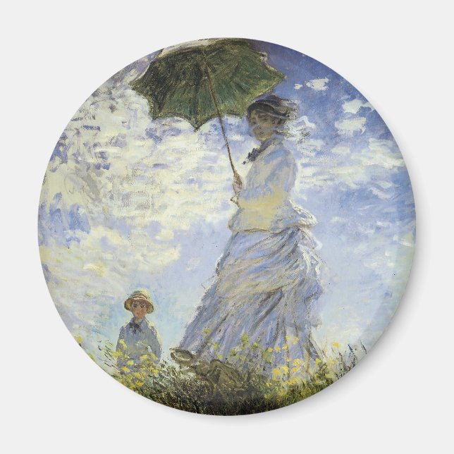 Aimant Marche, dame avec un Parasol (Devant)