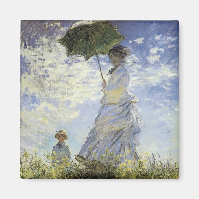 Aimant Marche, dame avec un Parasol (Devant)