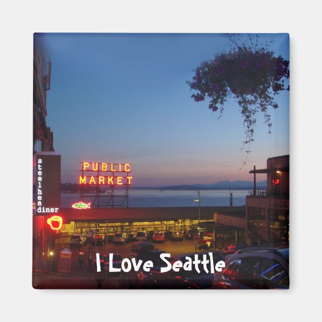 Aimant Marché de Pike Place (Devant)