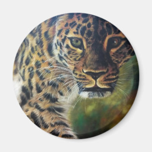 Aimant Marche du léopard au coucher du soleil