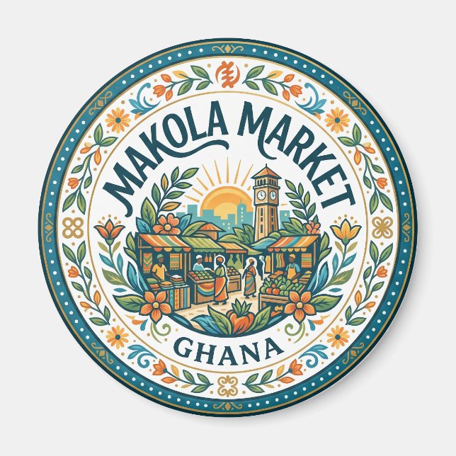Aimant Marché Makola Ghana (Devant)