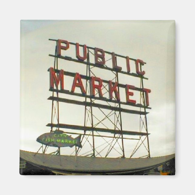 Aimant Marché public à Seattle, WA (Devant)