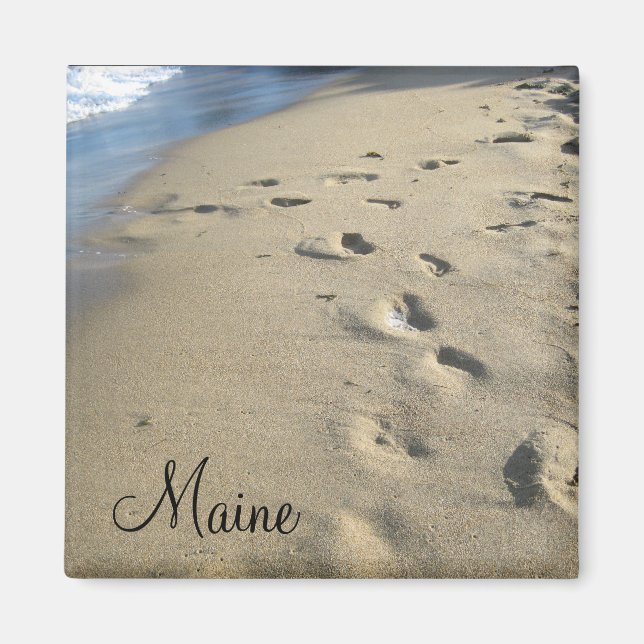 Aimant Marches sur une plage de sable (Maine) (Devant)