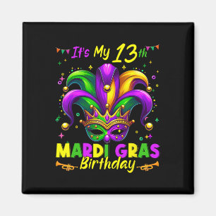 Aimant Mardi Gras 13e anniversaire Gras Mardi 13 ans