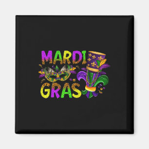 Aimant Mardi Gras 2025 Jester tenue enfants filles garçon