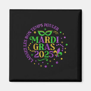 Aimant Mardi Gras 2025 Mask Feathers Mardi Gras Family Co