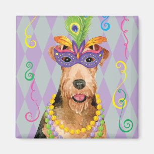 Aimant Mardi Gras Airedale