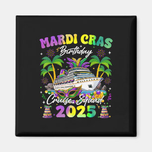 Aimant Mardi Gras Anniversaire Croisière Escouade Famille