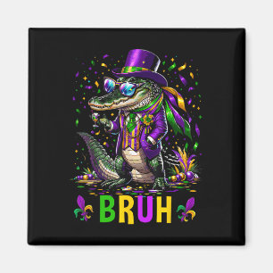 Aimant Mardi Gras Bruh Marigator Alligator Mardi Gras Cos
