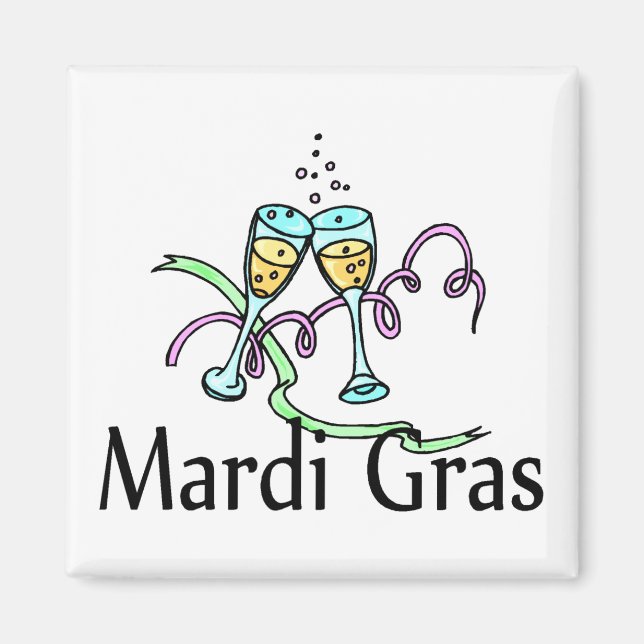 Aimant Mardi Gras Champagne (Devant)