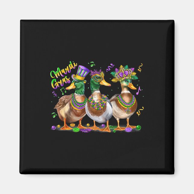 Aimant Mardi Gras Costume Carnaval Canard Louisiane Homme (Devant)