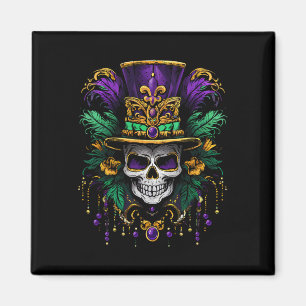 Aimant Mardi Gras Costume sucre crâne carnaval Hommes