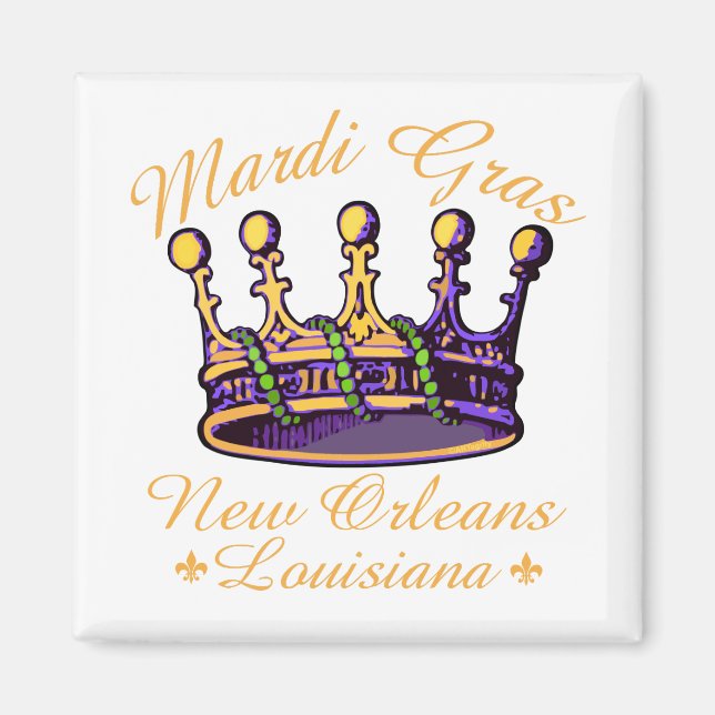 Aimant Mardi Gras Crown (Devant)