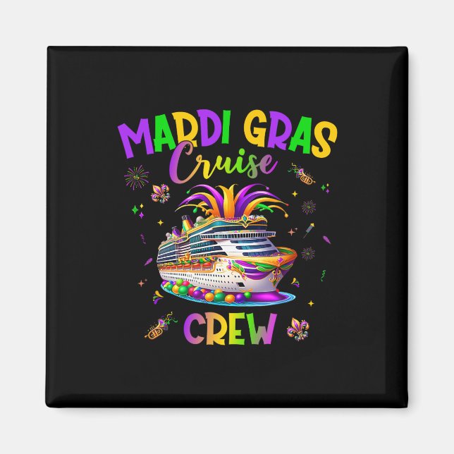 Aimant Mardi Gras Cruise Crew 2025 Trip New Orleans Famil (Devant)