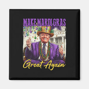 Aimant Mardi Gras drôle Donald Trump Mardi Gras Américain