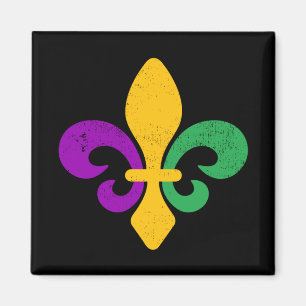 Aimant Mardi Gras Fleur De Lis
