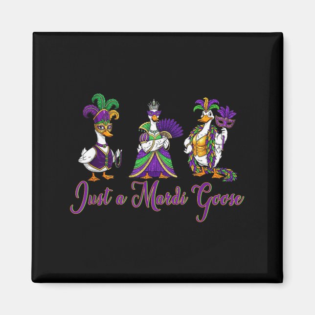 Aimant Mardi Gras Goose 2026 Gift Funny Tee Men,women  (Devant)