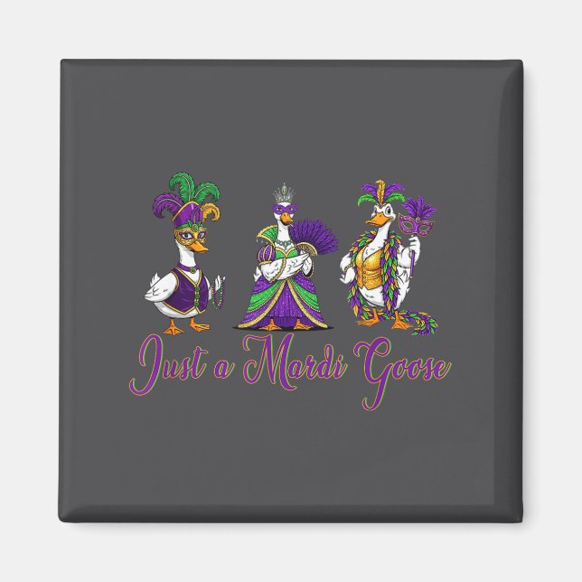 Aimant Mardi Gras Goose 2026 Gift Funny Tee Men, Women  (Devant)
