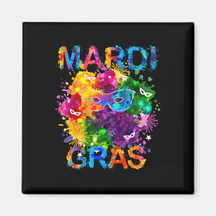 Aimant Mardi Gras Masque Chemise Aquarelle Femmes Hommes