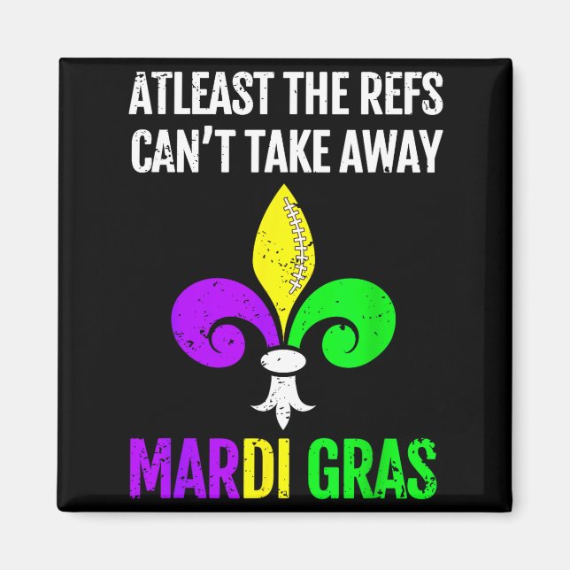 Aimant Mardi Gras New Orleans Funny Football Gift  (Devant)