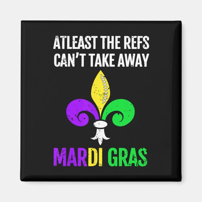 Aimant Mardi Gras New Orleans Funny Footbyll Cadeau (Devant)