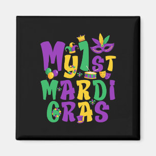Aimant Mardi Gras Party Ma Première Mardi Gras tenue pour