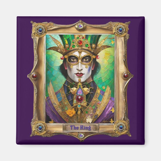Aimant Mardi Gras Realm Portraits - Le Roi (Devant)