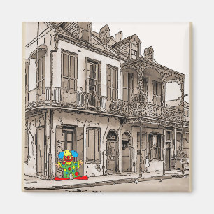 Aimant Mardi Gras sur Desire St