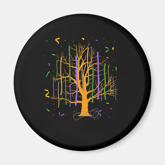 Aimant Mardi gras Tree Beads Nouvelle-Orléans 2022 Waterc (Devant)